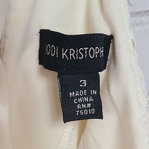 Jodi Kristopher Ivory Lace Embroidered Halter Cut Out Short Homecoming Dress Jrs - Picture 7 of 11